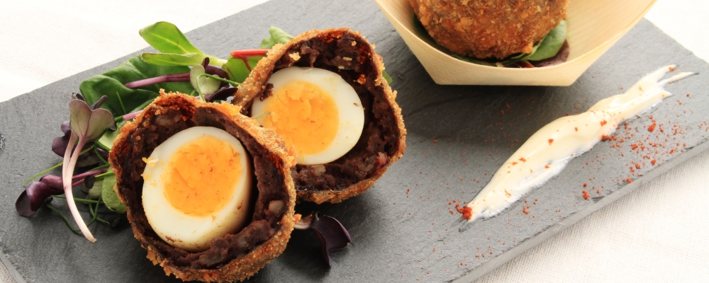 Apple and Black Pudding Scotch Eggs
