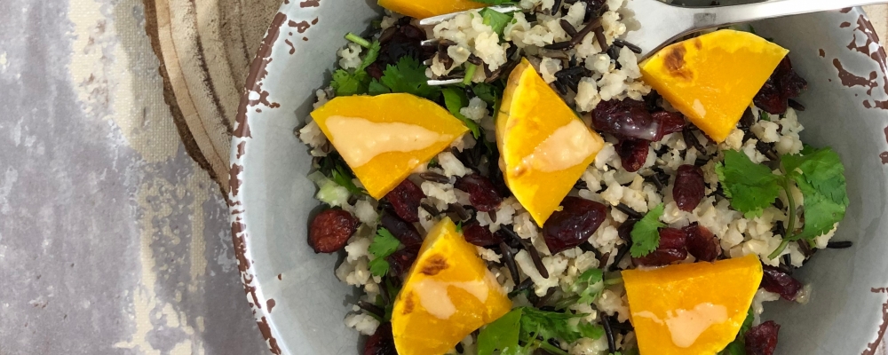 Black and White Rice, Butternut Squash Salad