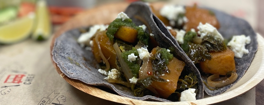 Swede Tacos with Greens and Roasted Feta