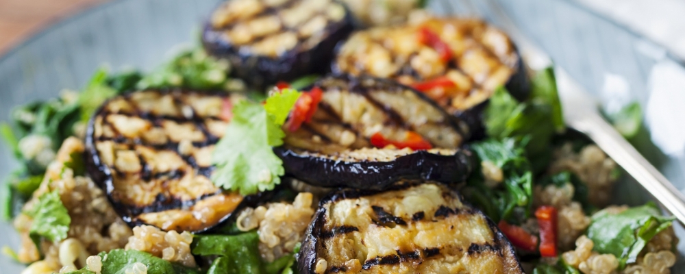 Charred Aubergine Mexican Salad