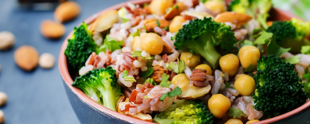 Vegan Curried Broccoli and Chickpea Salad