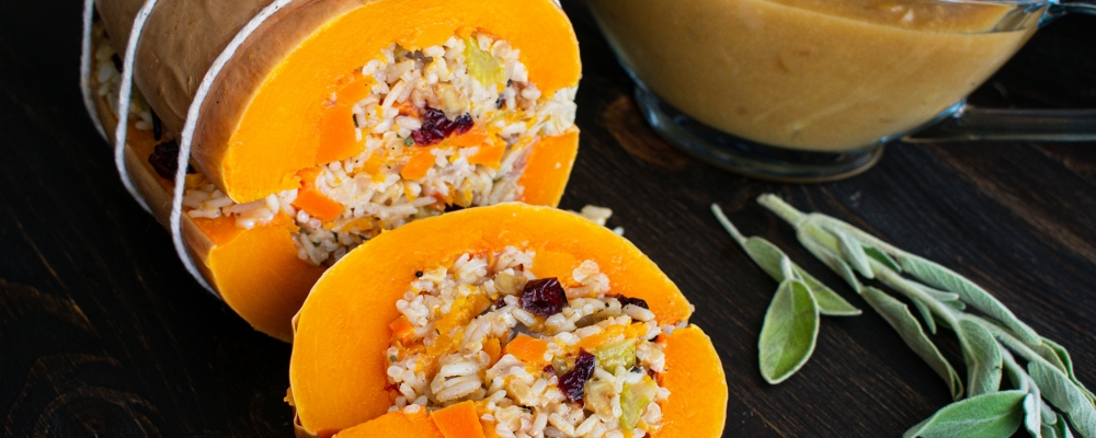 Whole Stuffed Butternut Squash