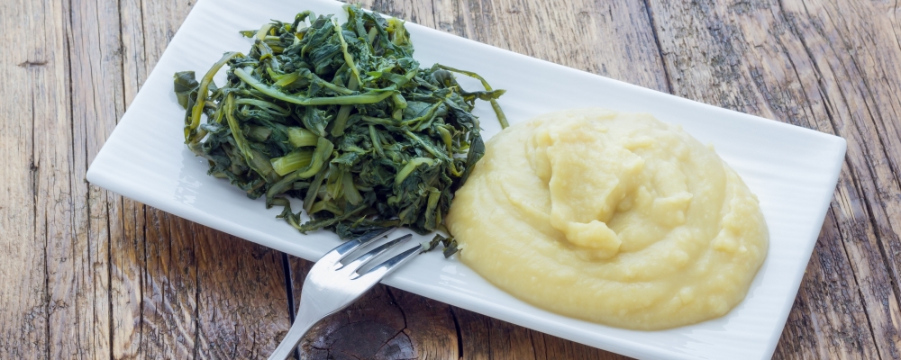 Turnip Mash with Green, Caramelised Onions and Feta