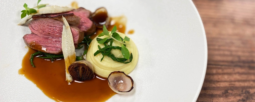 Romney Marsh Lamb Rump, Pomme Puree, Samphire and Anchovies