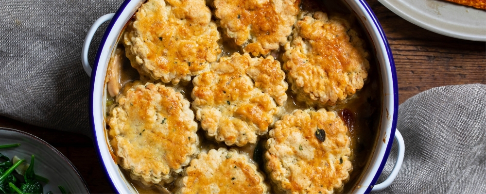 Ham and Mushroom Cobbler