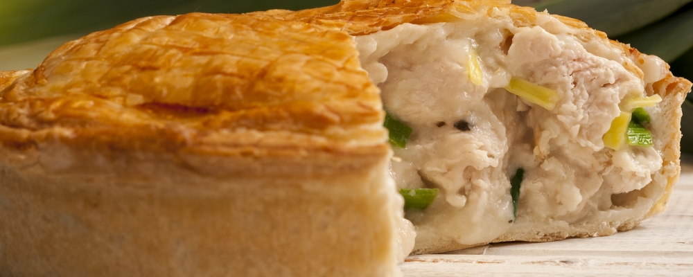 Turkey, Ham, Leek and Mushroom Pie