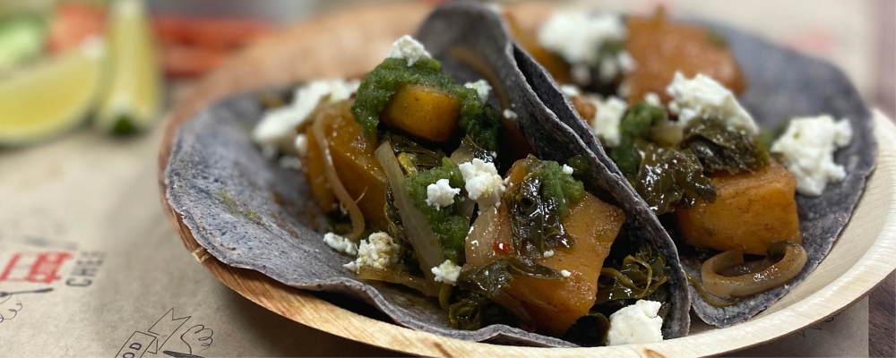 Swede Tacos with Greens and Roasted Feta