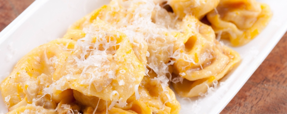 Pumpkin and Ricotta Tortellini with Squash and Sage Velouté