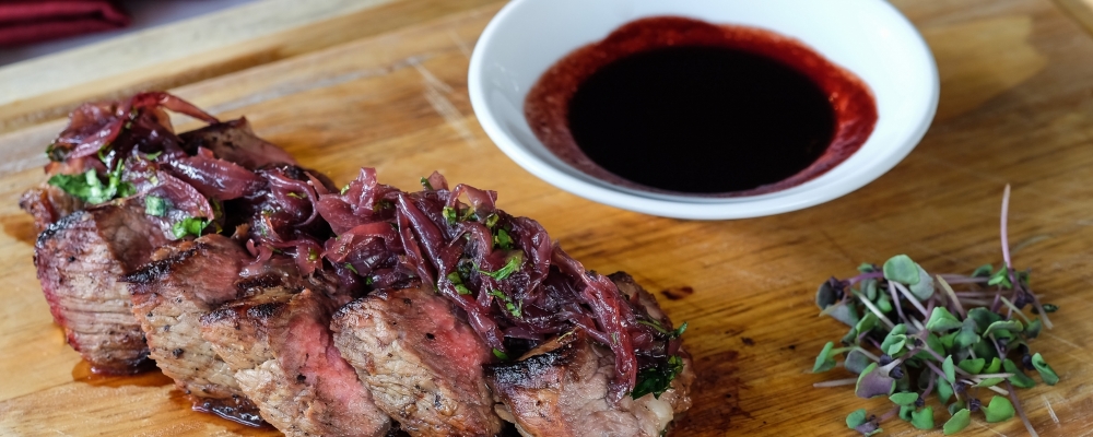 Beef Horseradish and Beetroot Drizzle