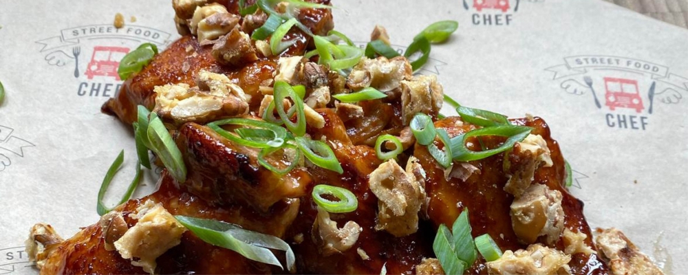 Roasted Garlic and Miso Glazed Chicken Thighs