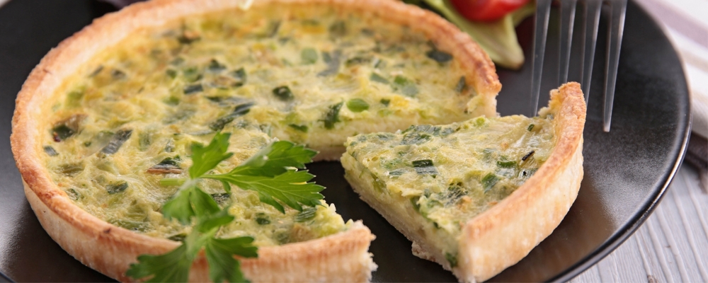 Leek, Celery and Cream Stilton Quiche 
