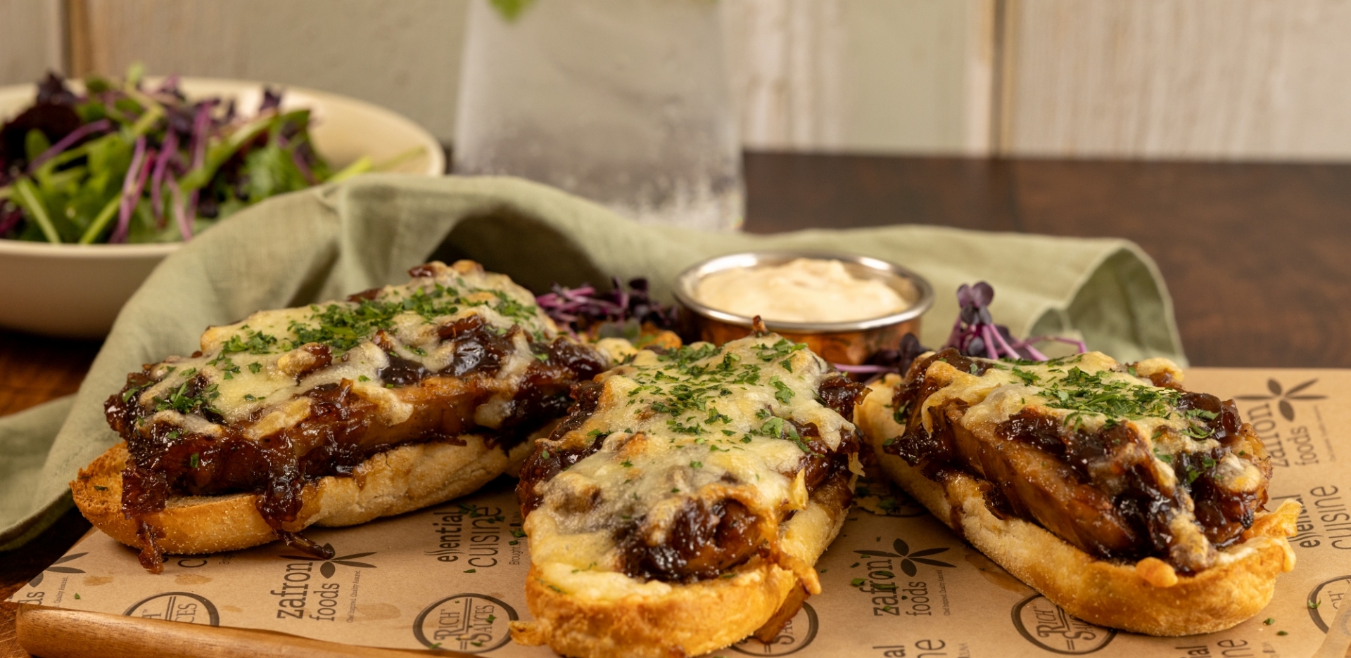 Ale Glazed Sausage and Onion Melt