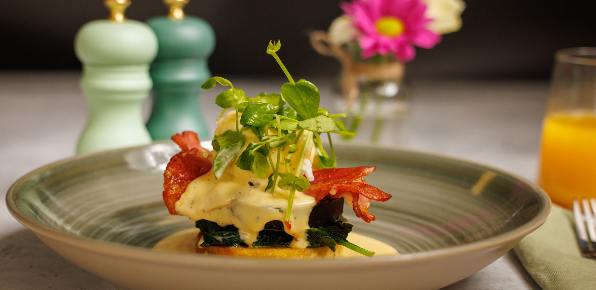 Black Pudding Eggs Benedict 