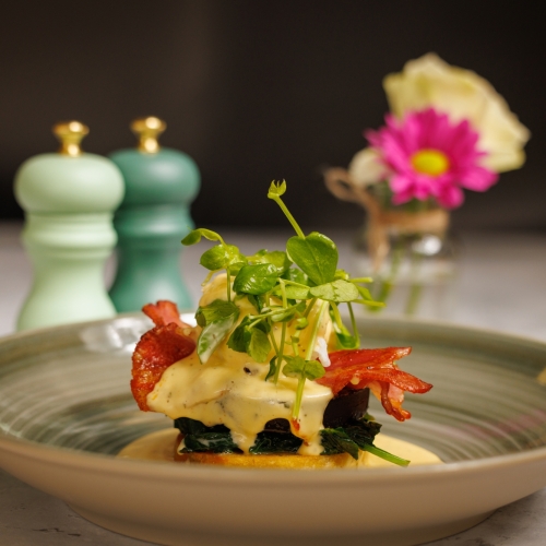 Black Pudding Eggs Benedict