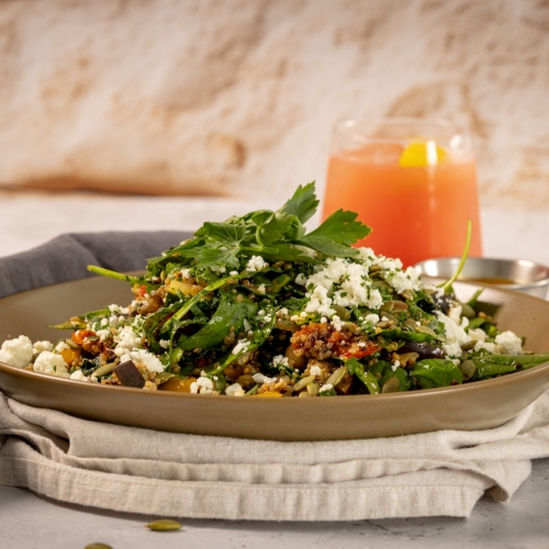 Charred Vegetable and Onion Chutney Power Salad