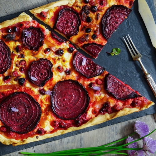 Goats Cheese and Beetroot Tart 