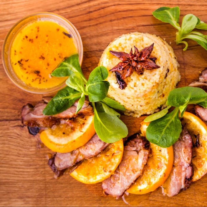 Grilled Duck Breast with Orange Soy Glaze