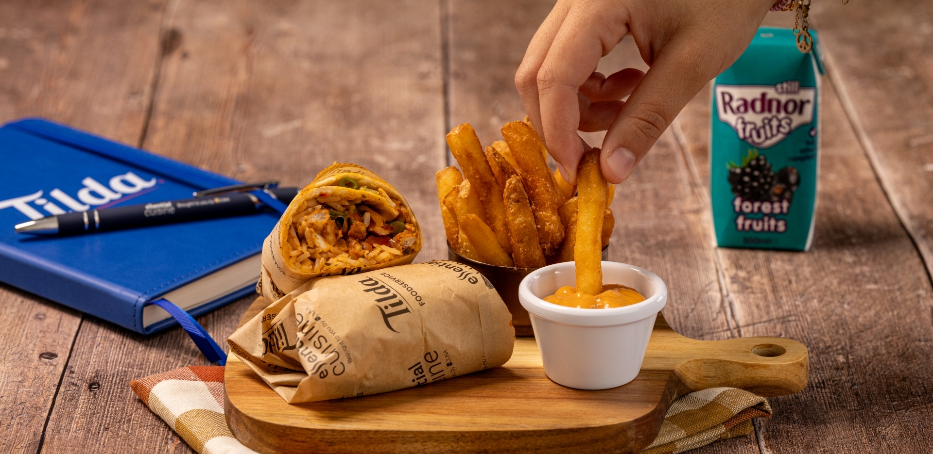 Indian Spiced Burrito with Curry Drizzle