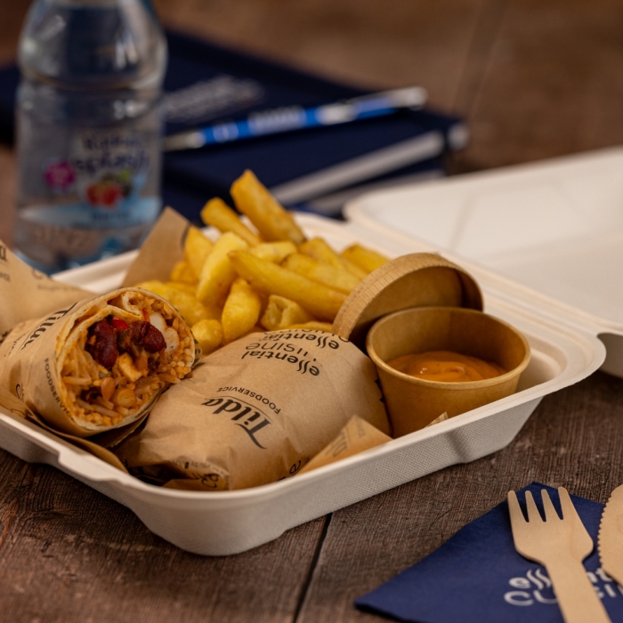Indian Spiced Burrito with Curry Drizzle
