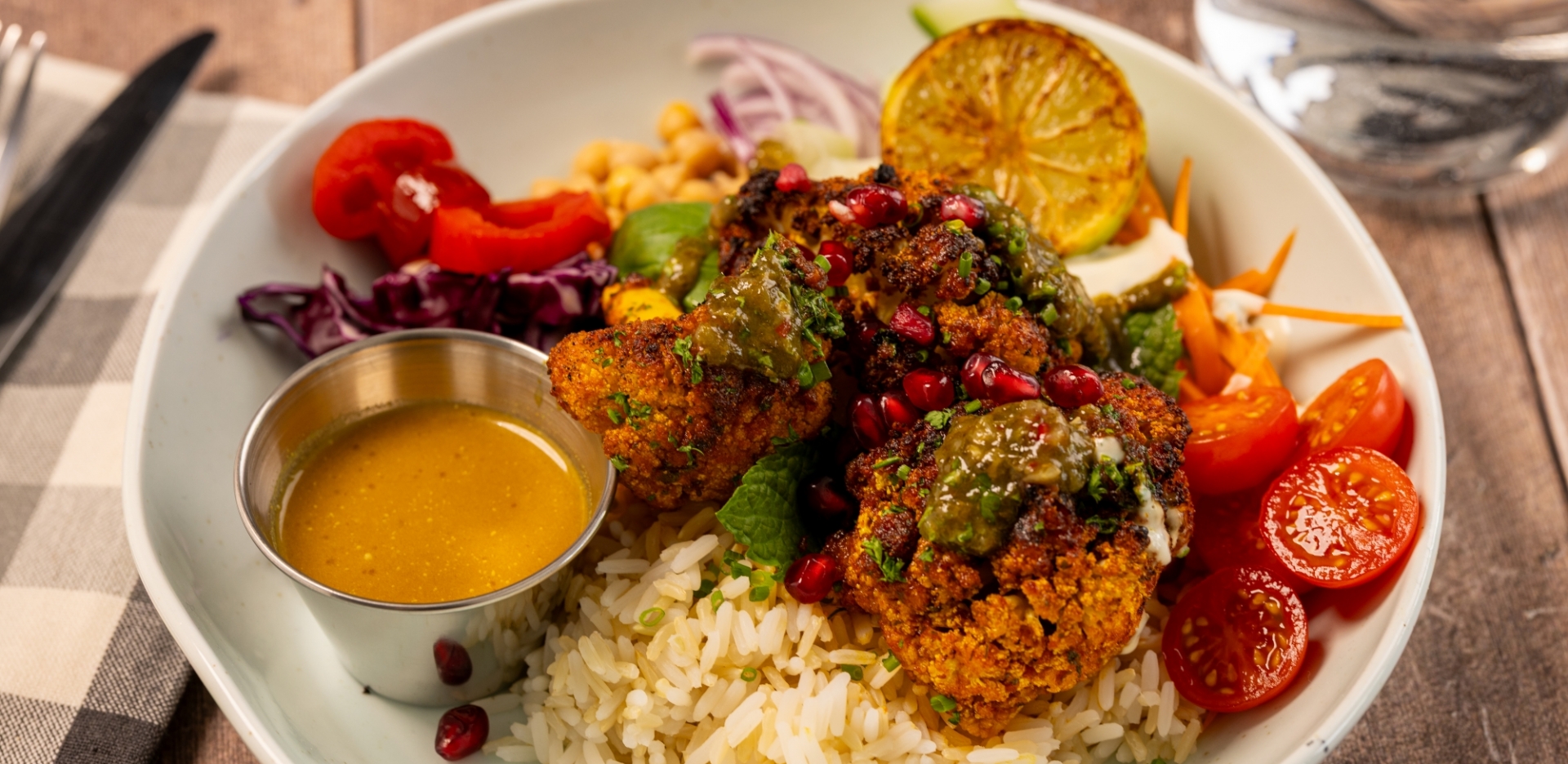 Korma Cauliflower Shawarma Bowl