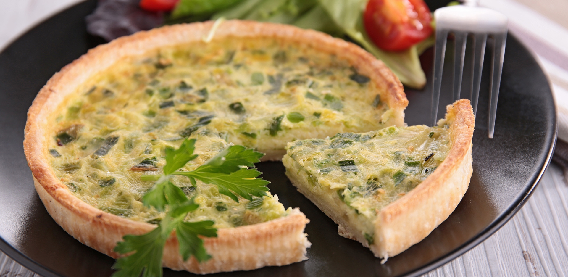 Leek, Celery and Cream Stilton Quiche