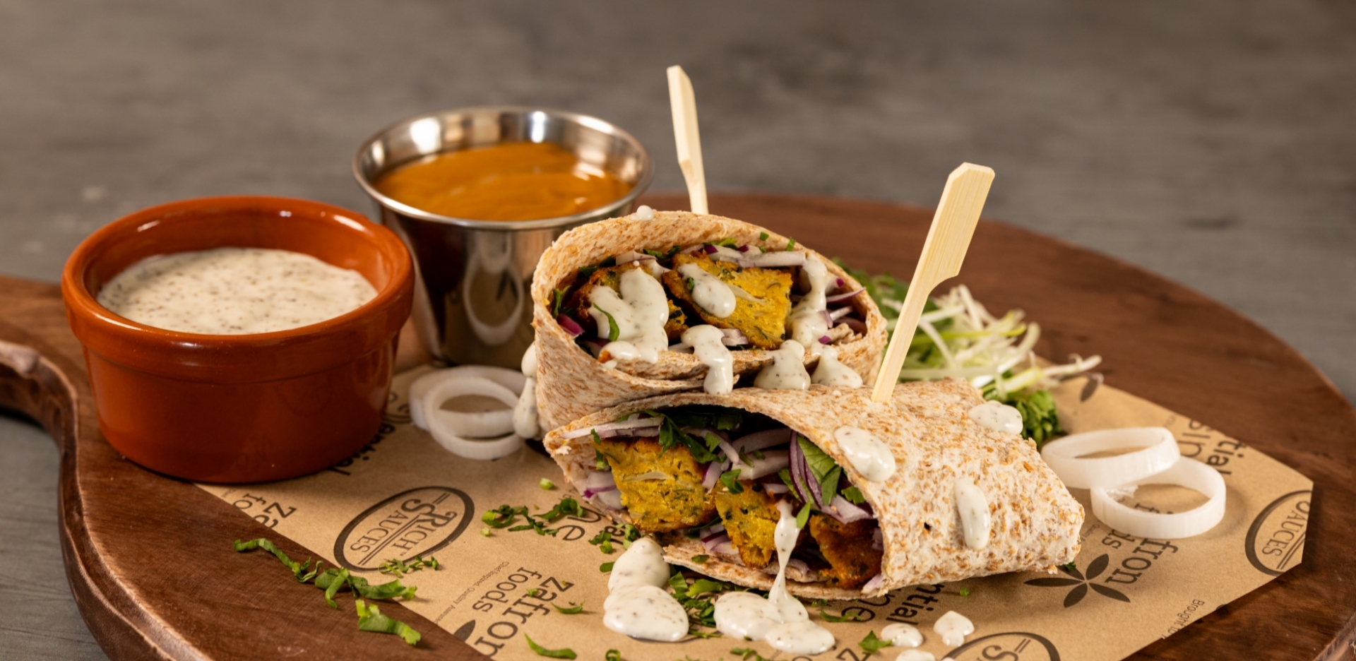 Loaded Onion Bhaji Chapati Wrap