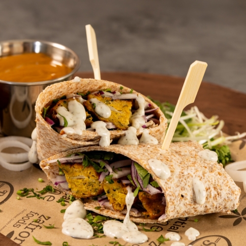Loaded Onion Bhaji Chapati Wrap