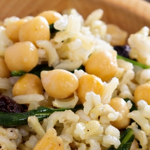 Moroccan Chickpea Brown Rice Salad