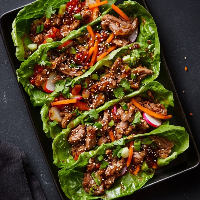 Korean Pork Lettuce Wraps