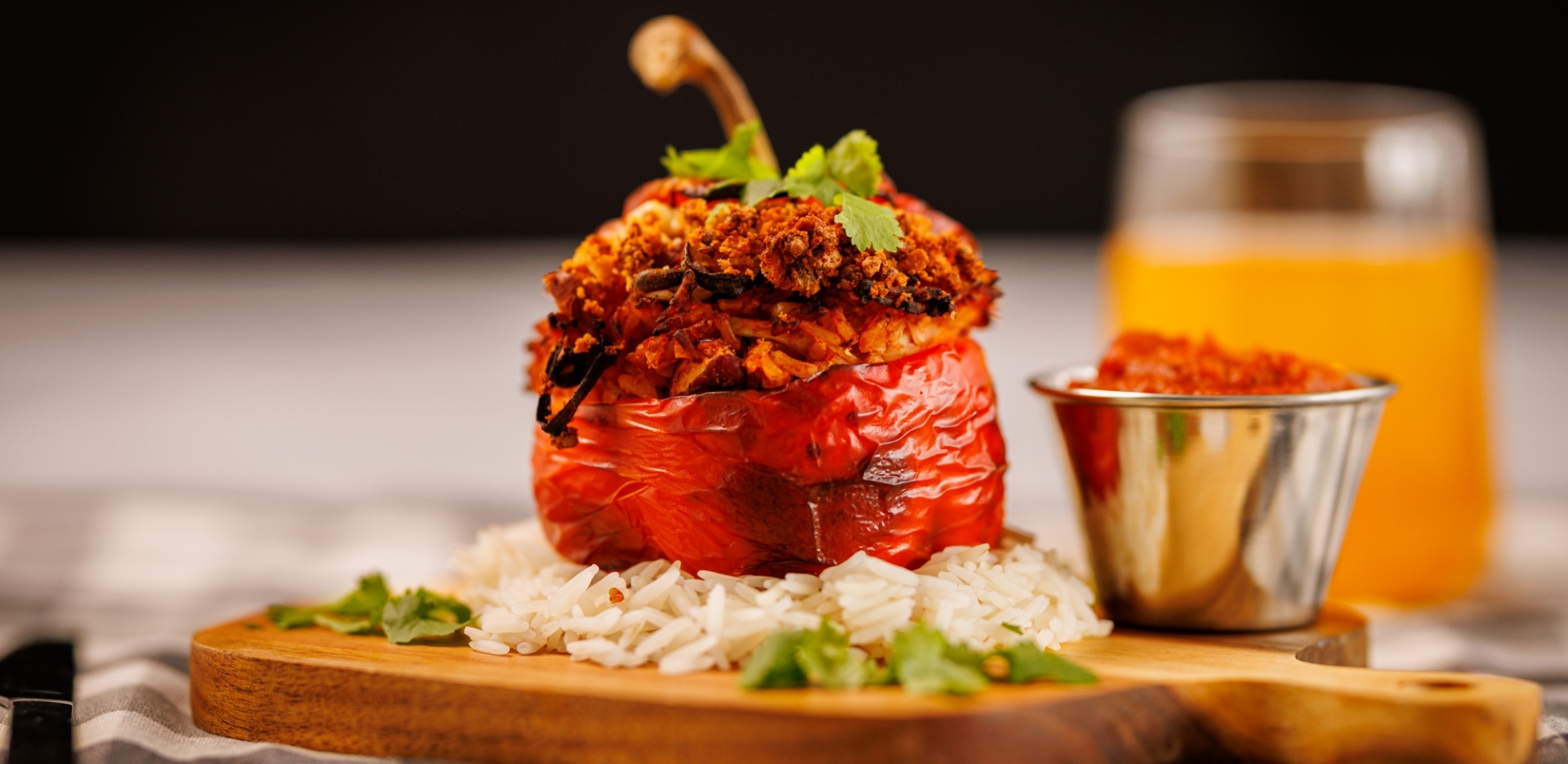 Tikka Inspired Rice Stuffed Peppers