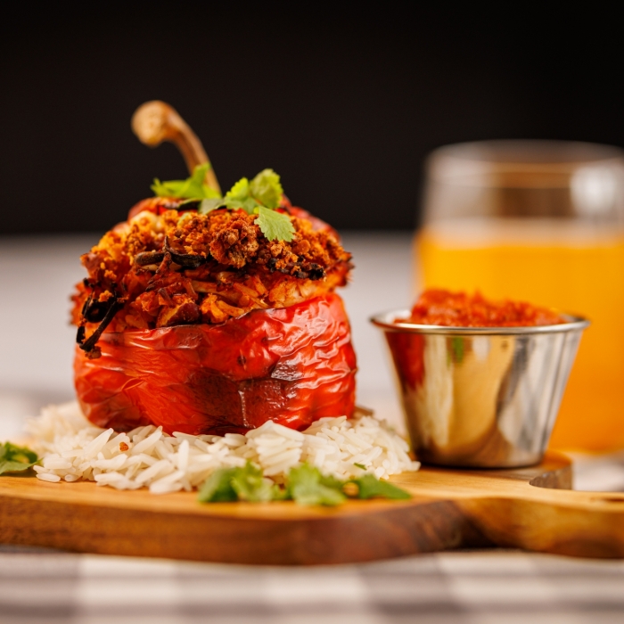 Tikka Inspired Rice Stuffed Peppers