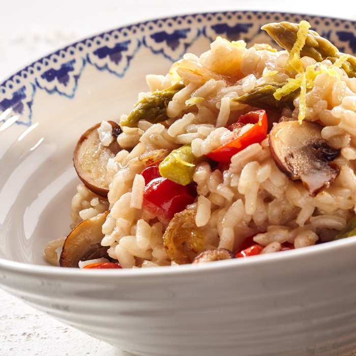 Wild Mushroom and Asparagus Risotto
